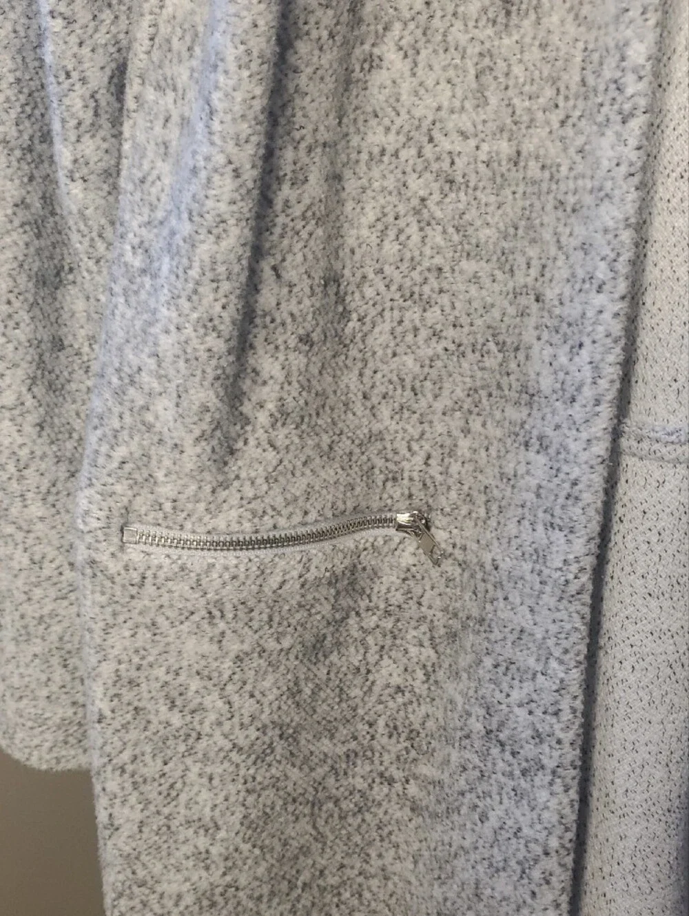 Ellison Gray Marled Open-Front Women's Cardigan with Zip Pockets